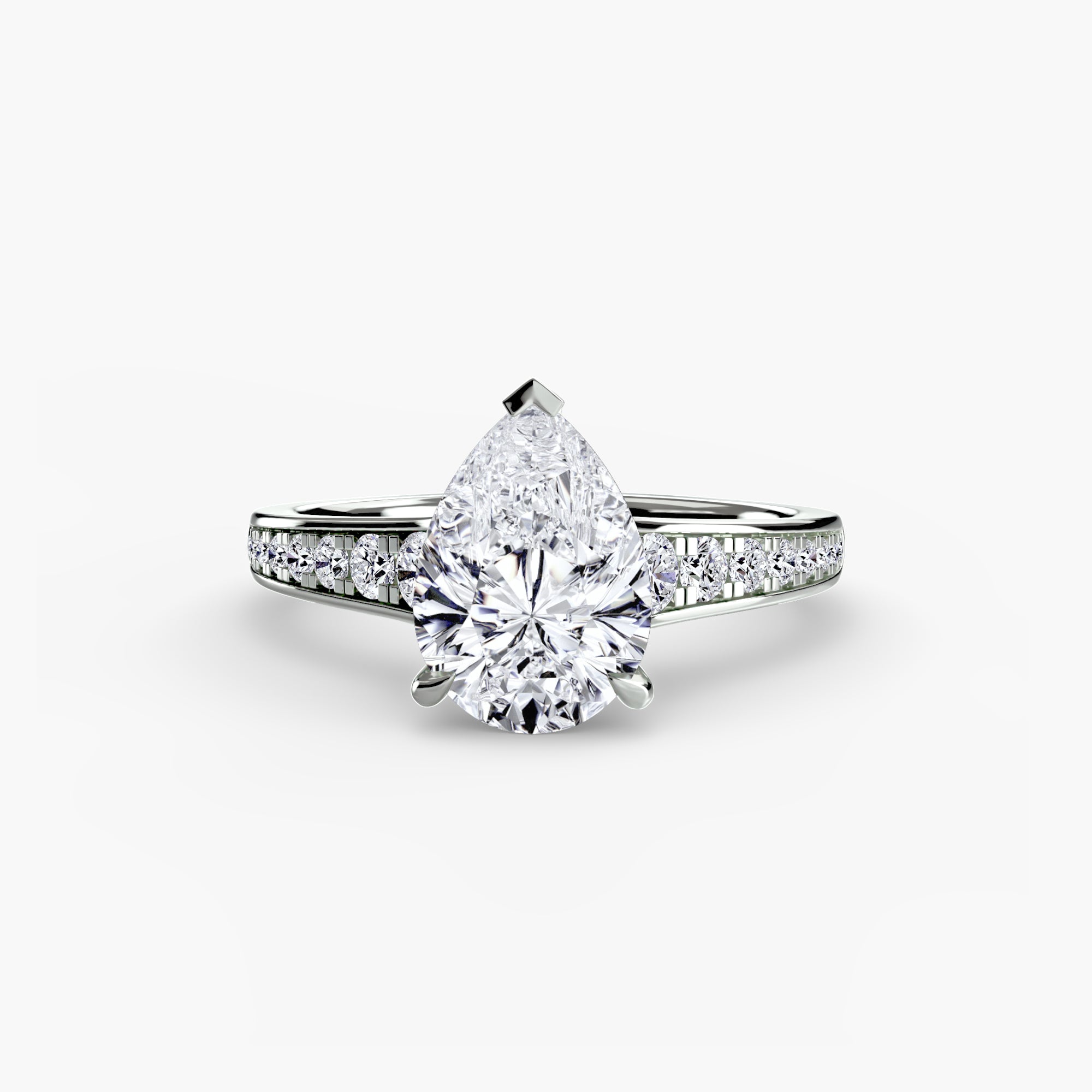 Solitaire with Pavé 7-setting-The Diamond Setter
