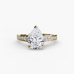 Solitaire with Pavé 7-setting-The Diamond Setter
