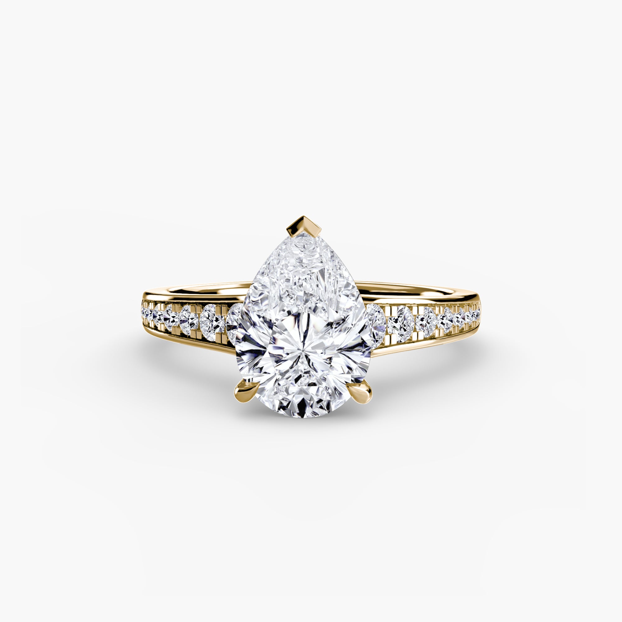 Solitaire with Pavé 7-setting-The Diamond Setter