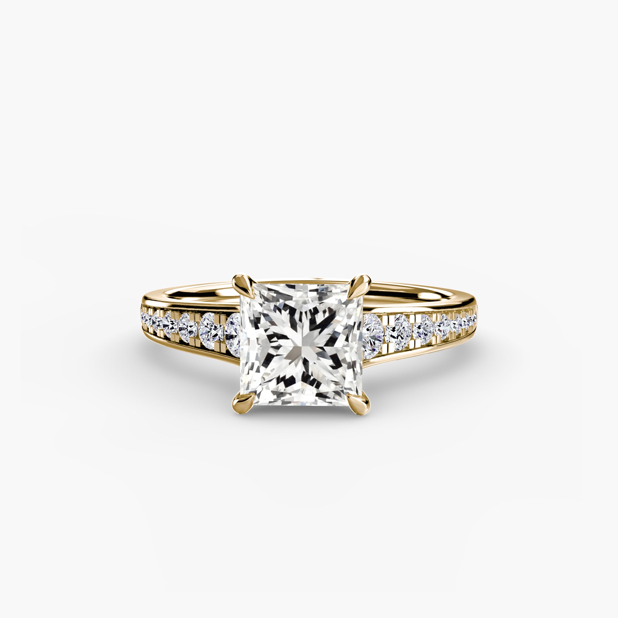 Solitaire with Pavé 7-setting-The Diamond Setter