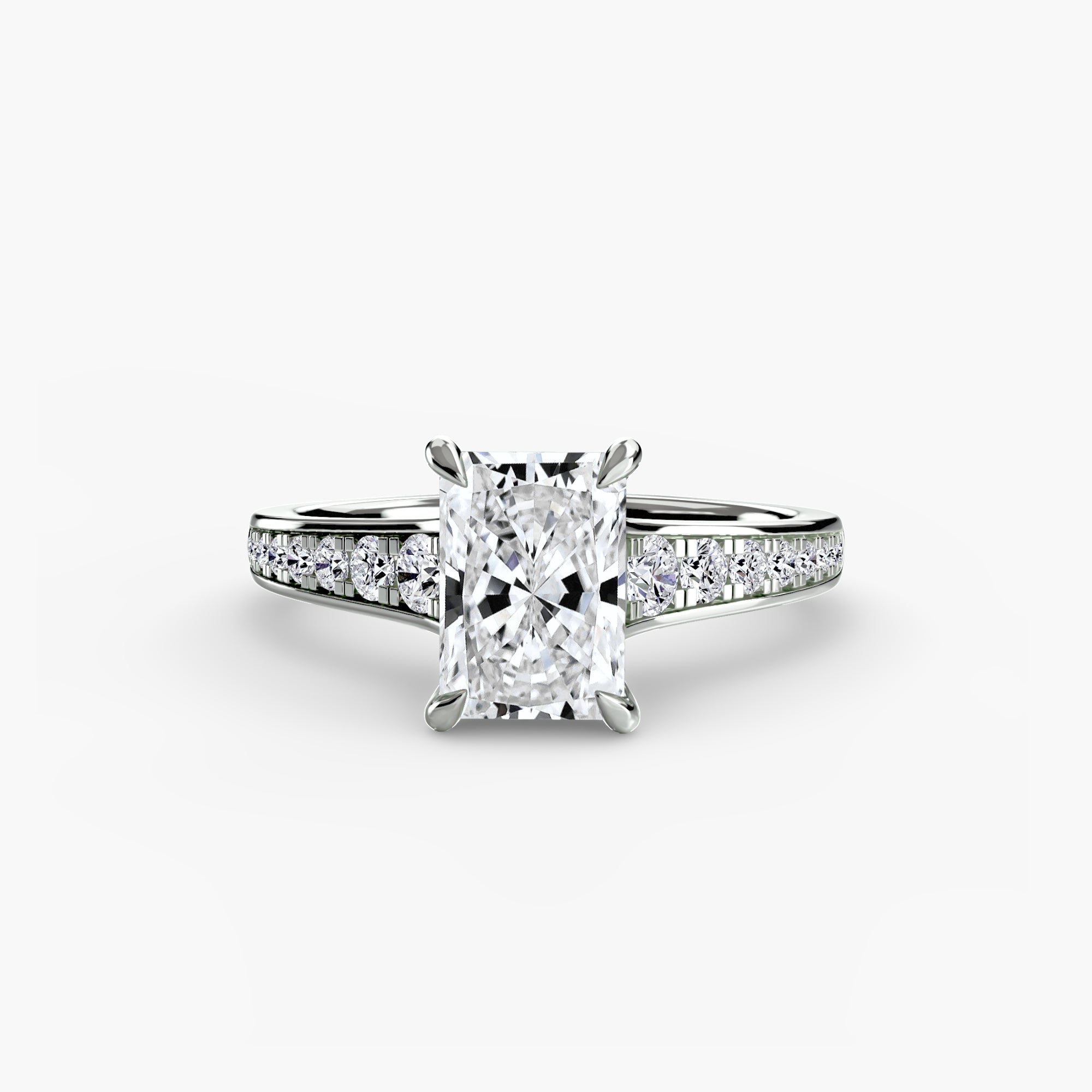 Solitaire with Pavé 7-setting-The Diamond Setter