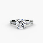 Solitaire with Pavé 7-setting-The Diamond Setter