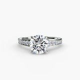 Solitaire with Pavé 7-setting-The Diamond Setter