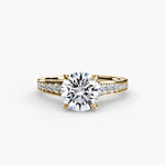 Solitaire with Pavé 7-setting-The Diamond Setter
