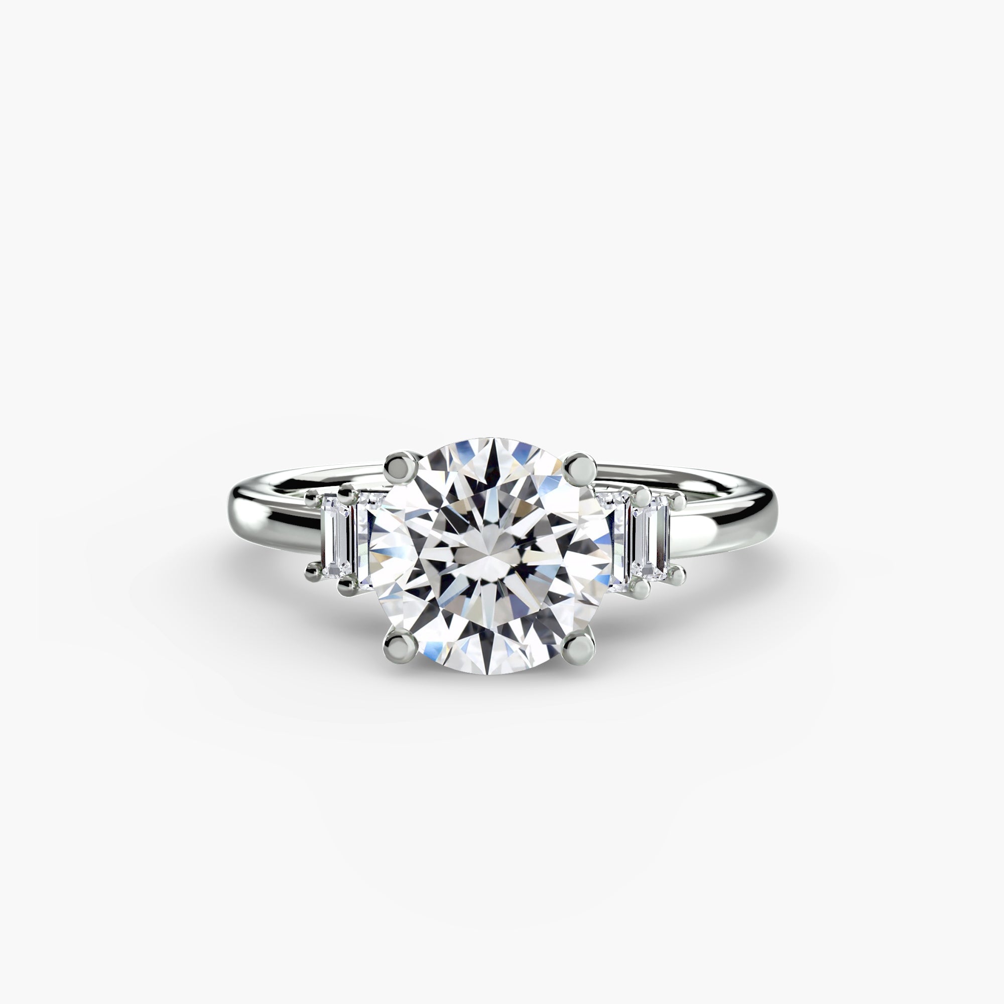 Baguette Accent Solitaire-setting-The Diamond Setter