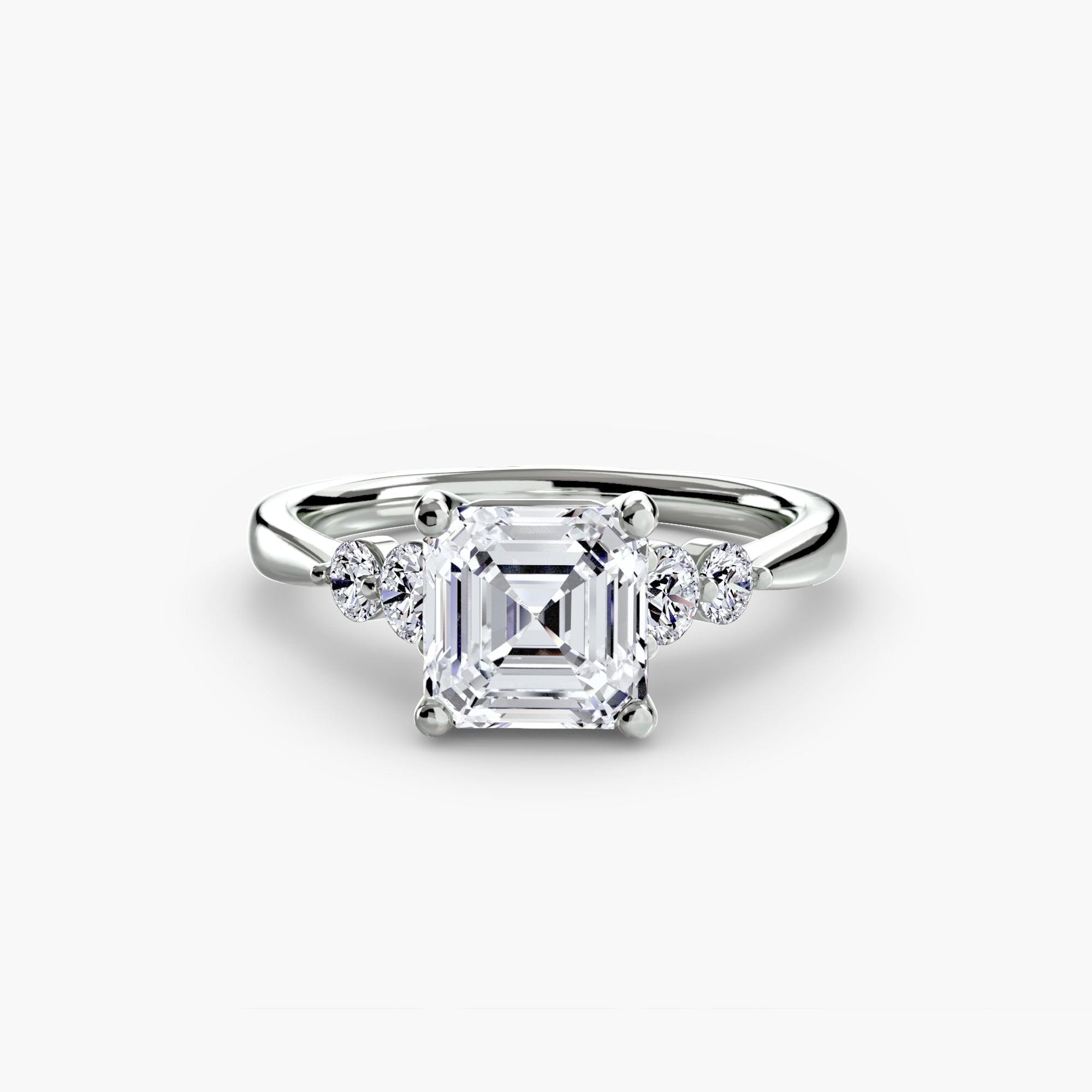 Solitaire with Shoulder Accents 2-setting-The Diamond Setter