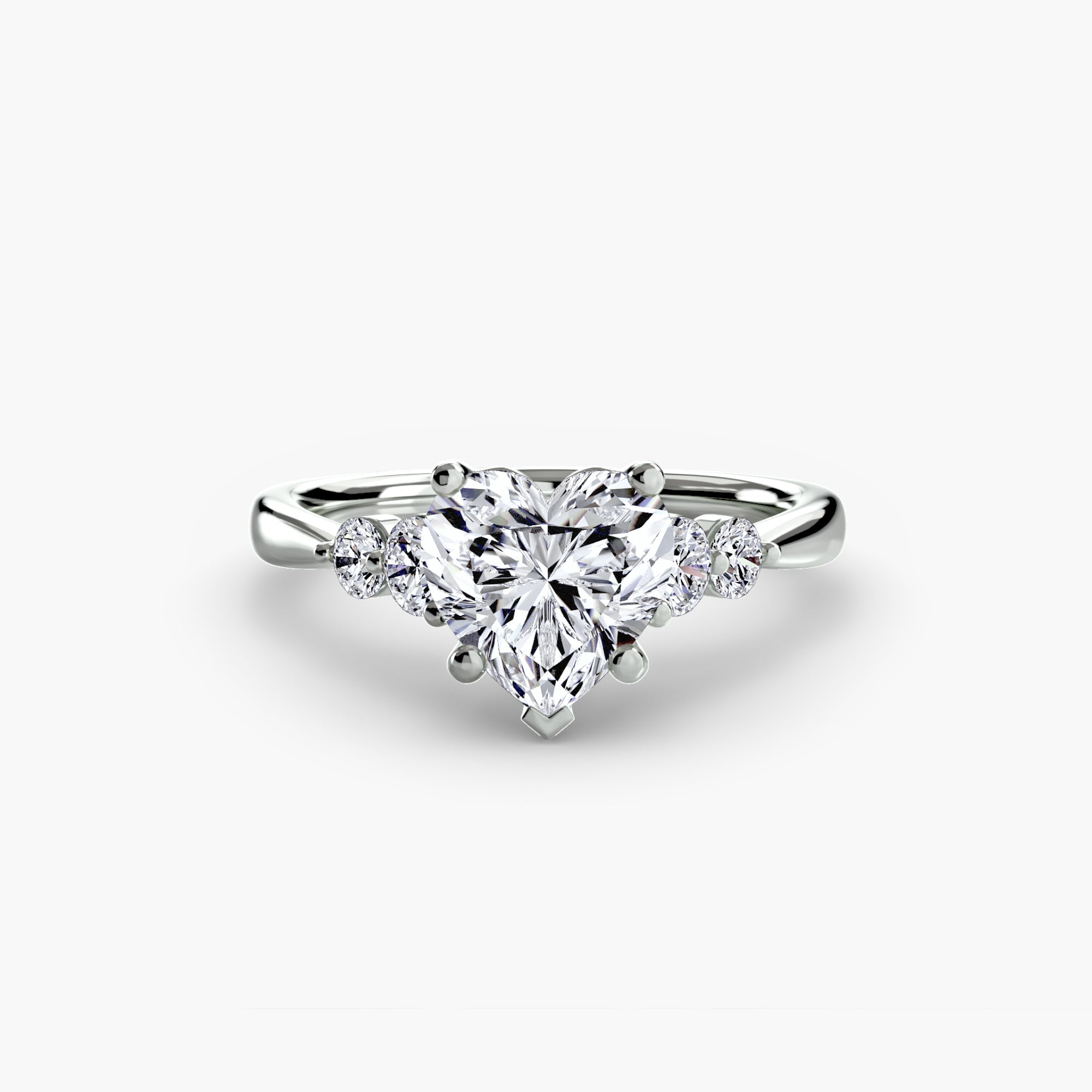 Solitaire with Shoulder Accents 2-setting-The Diamond Setter