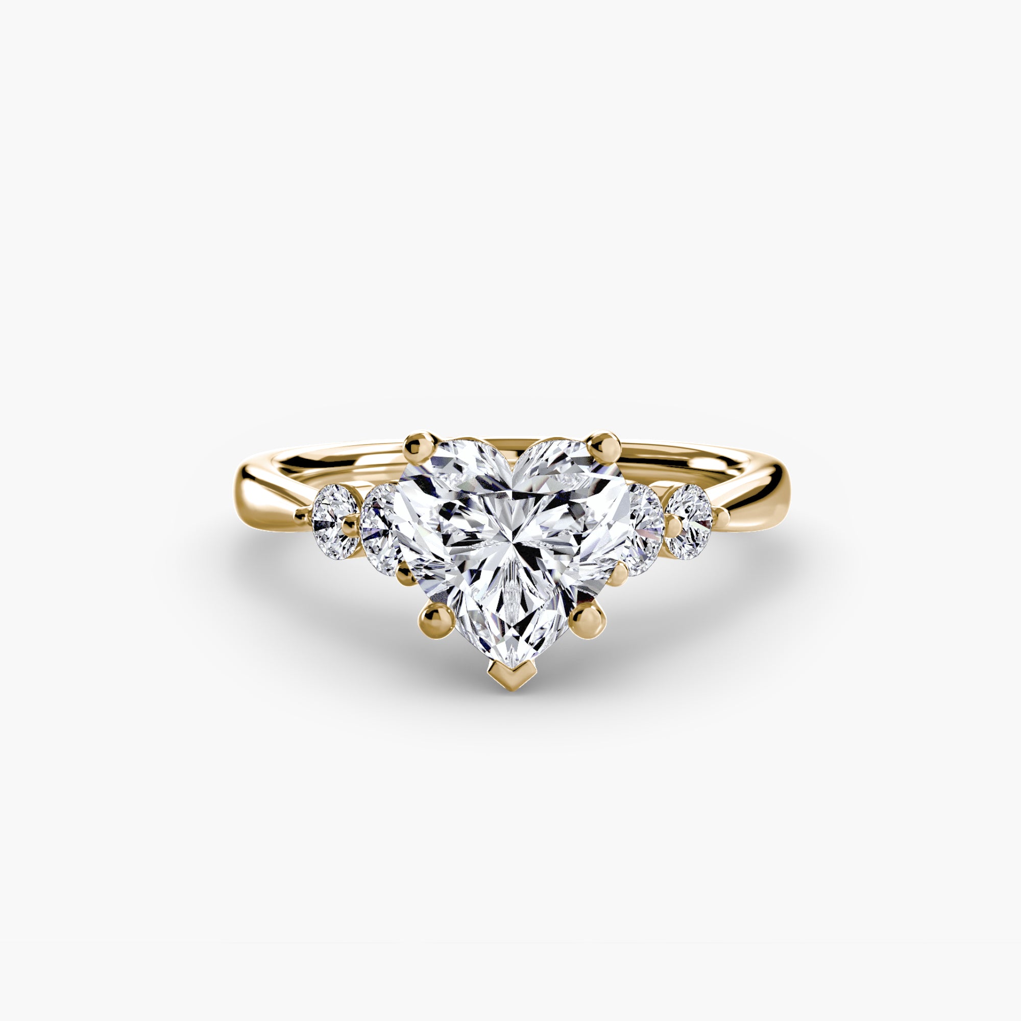 Solitaire with Shoulder Accents 2-setting-The Diamond Setter