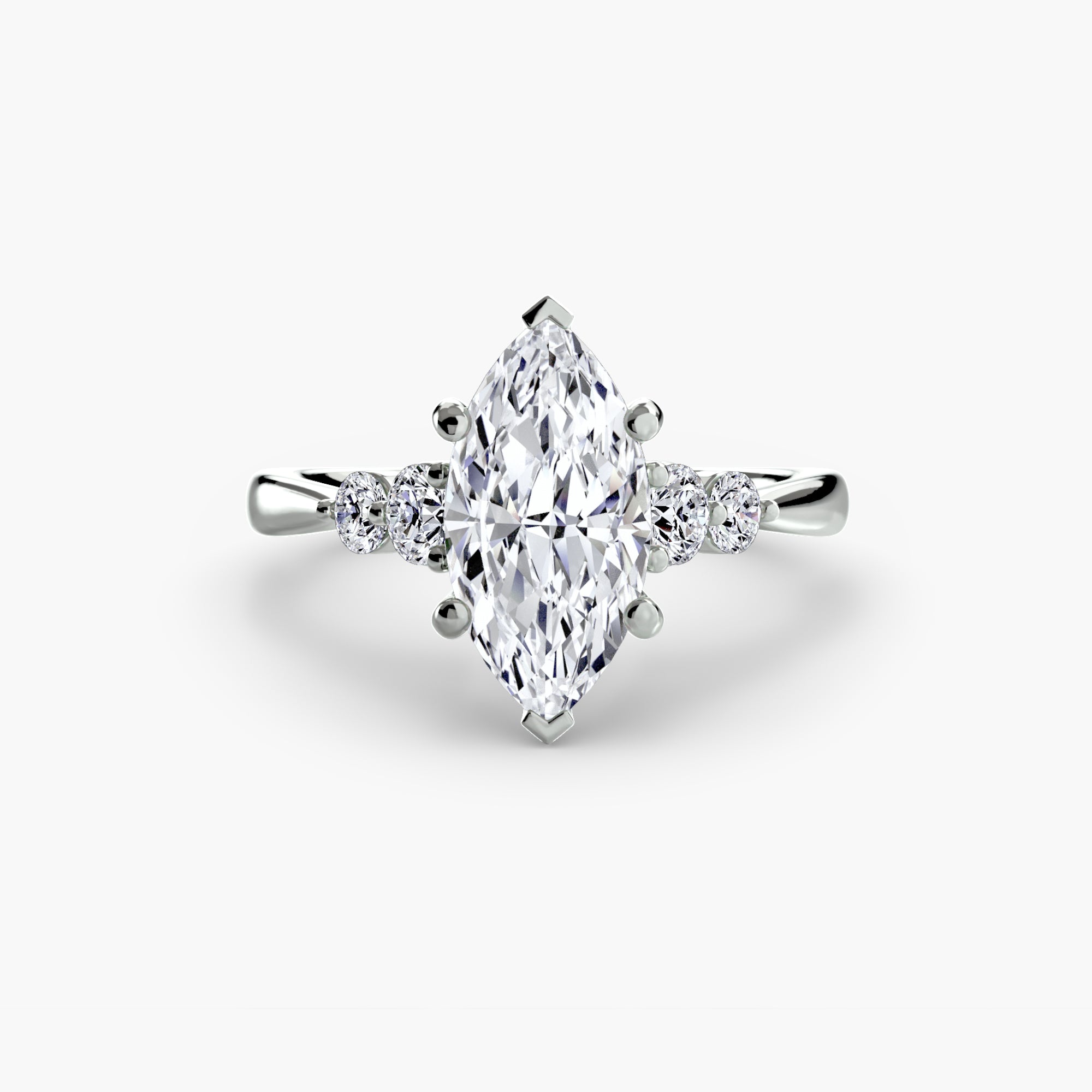 Solitaire with Shoulder Accents 2-setting-The Diamond Setter