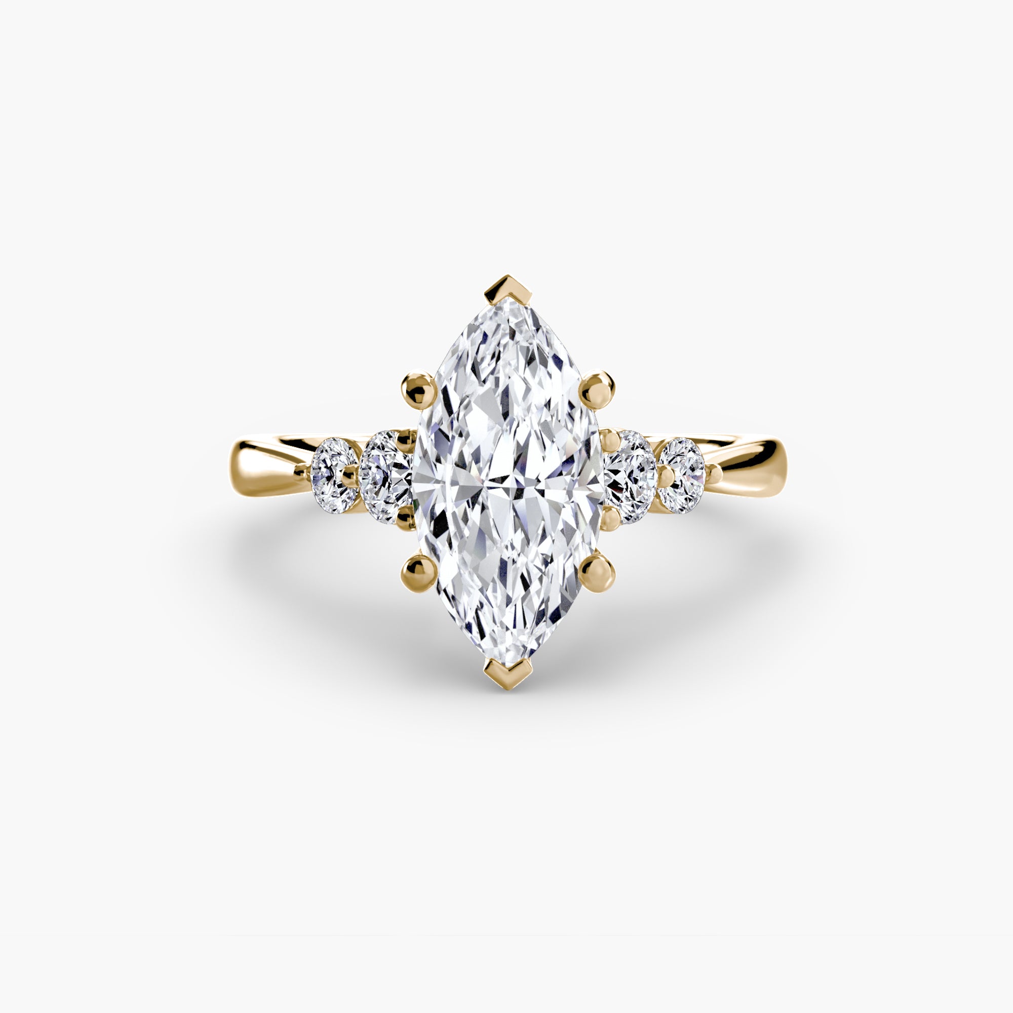 Solitaire with Shoulder Accents 2-setting-The Diamond Setter
