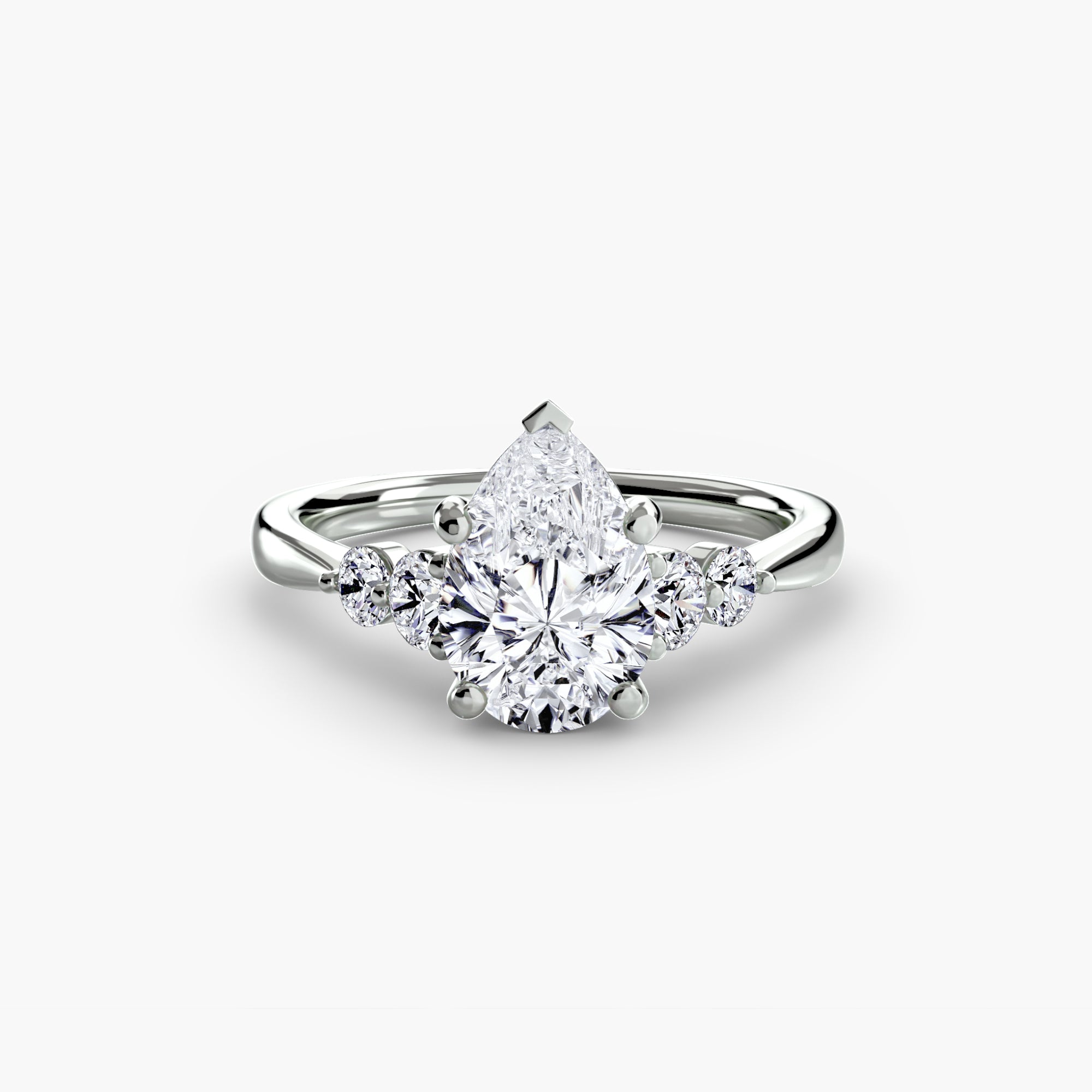 Solitaire with Shoulder Accents 2-setting-The Diamond Setter