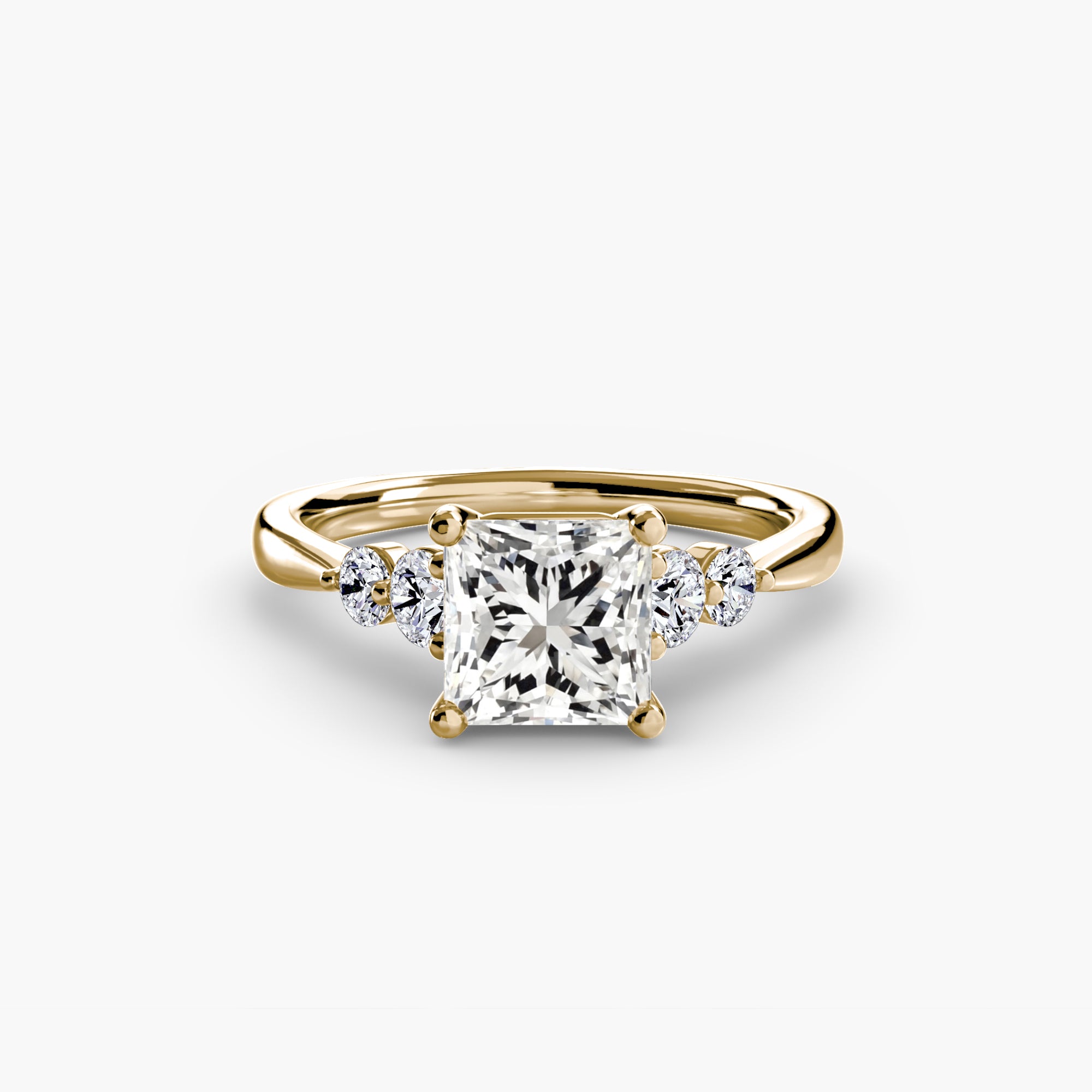 Solitaire with Shoulder Accents 2-setting-The Diamond Setter
