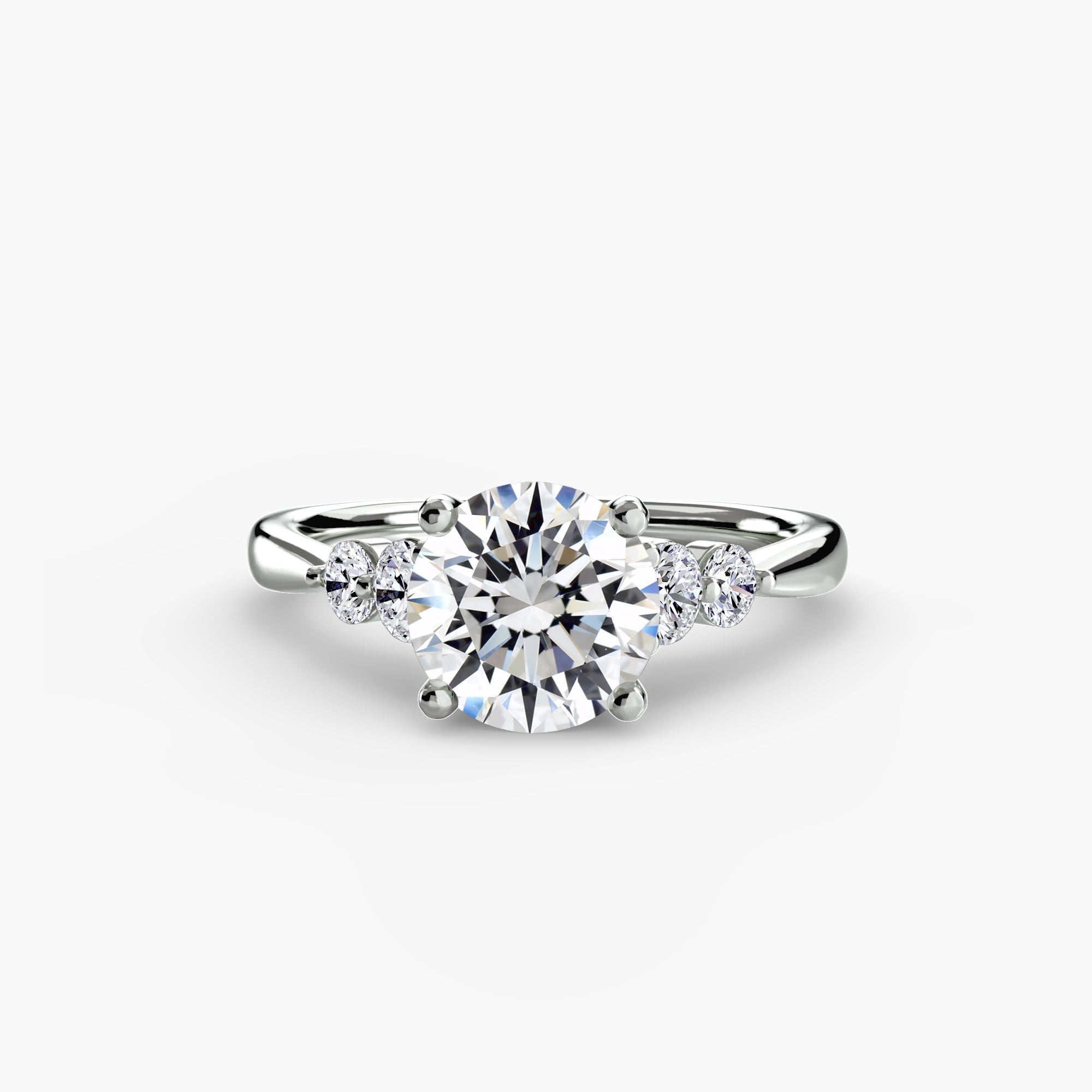 Solitaire with Shoulder Accents 2-setting-The Diamond Setter