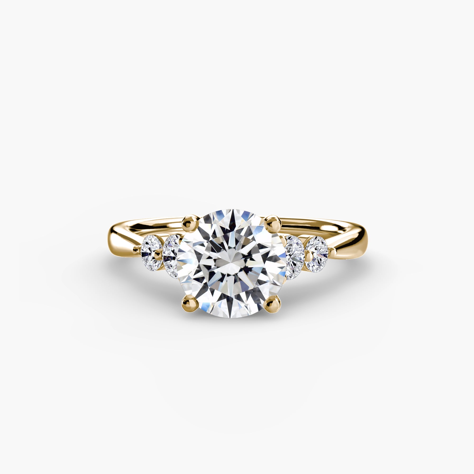 Solitaire with Shoulder Accents 2-setting-The Diamond Setter