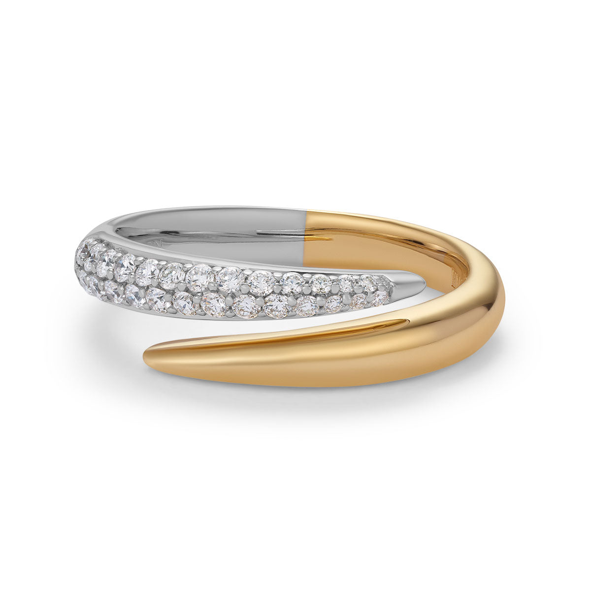 Two Toned Diamond Set Embrace Ring-The Diamond Setter