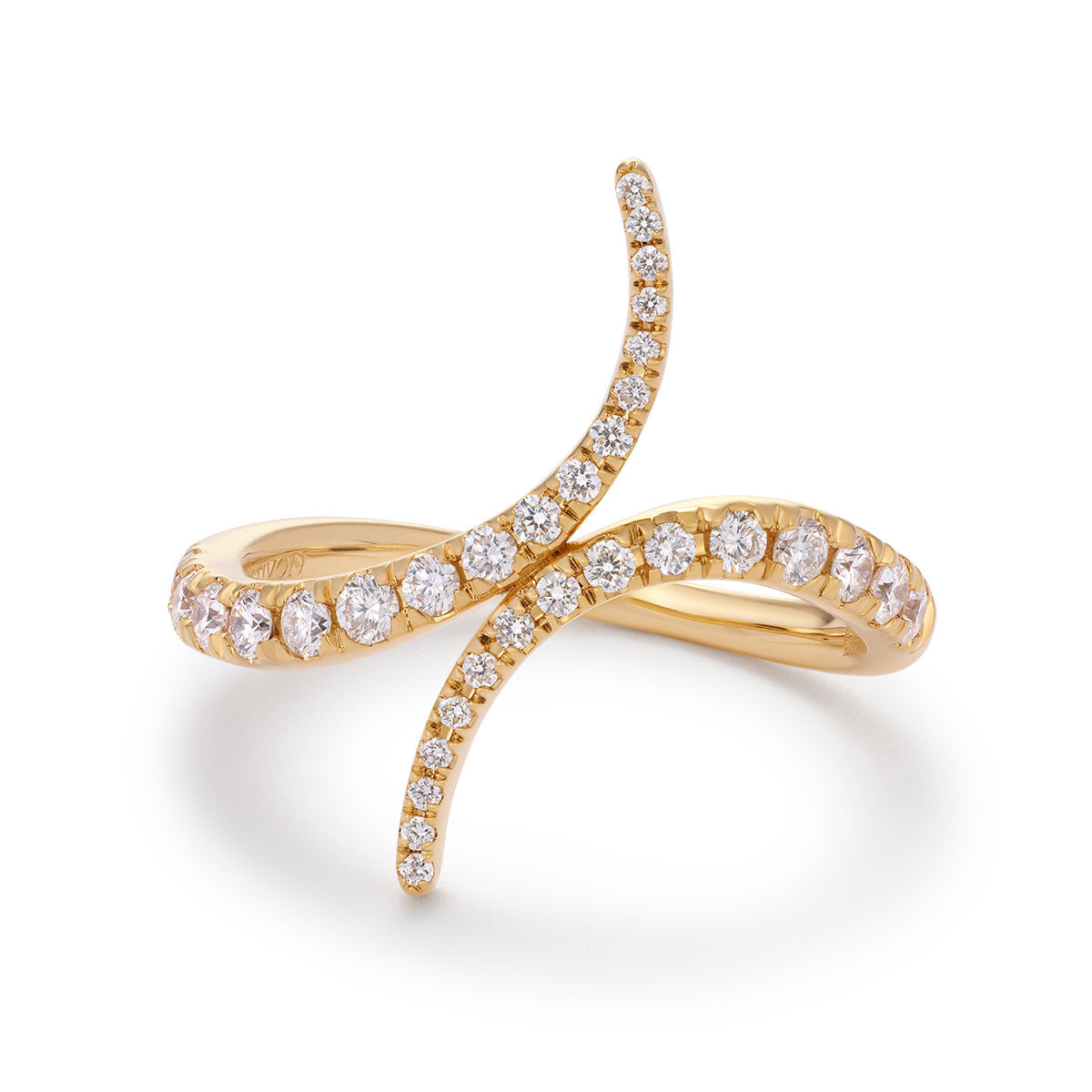 Cross Over Embrace Ring-The Diamond Setter