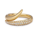 Pave Diamond Spiral Embrace Ring-The Diamond Setter