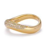 Chunky Diamond Curve Embrace Ring-The Diamond Setter