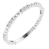 Bead and diamond wedding band-The Diamond Setter