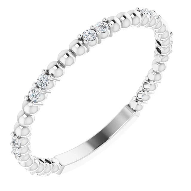 ball detail round set diamond anniversary band-The Diamond Setter