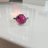 Rubelite cabochon ring-The Diamond Setter