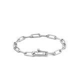 925 Silver Paperclip chain Bracelet-The Diamond Setter