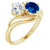 Toi et Moi Engagement ring with sapphire and diamond-The Diamond Setter