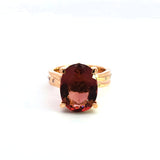 Pink Tourmaline Cocktail Ring in 18ct yellow gold-The Diamond Setter