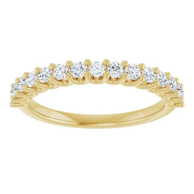 Half eternity round diamond anniversary ring-The Diamond Setter