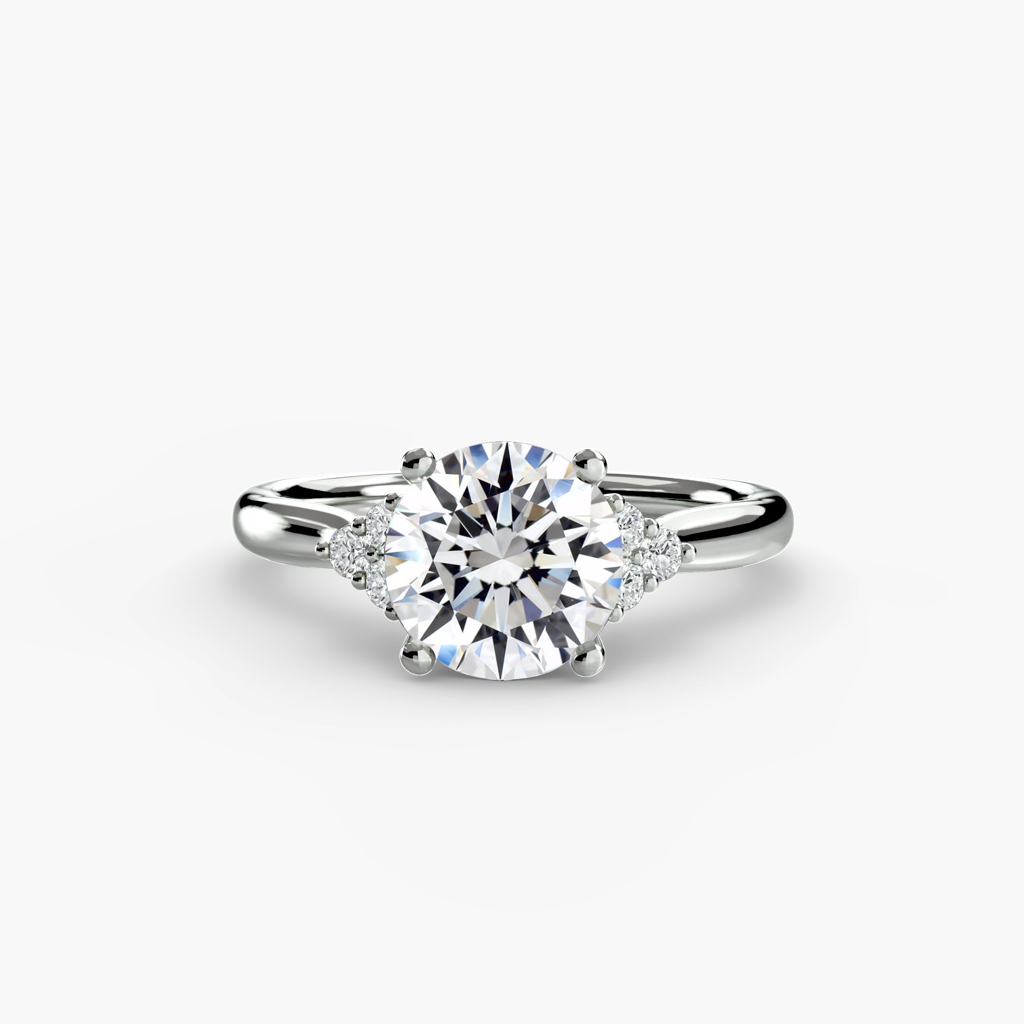 Solitaire with Cluster Shoulders-setting-The Diamond Setter