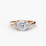 Solitaire with Cluster Shoulders 2-setting-The Diamond Setter