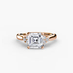 Solitaire with Cluster Shoulders 2-setting-The Diamond Setter