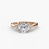 Solitaire with Cluster Shoulders 2-setting-The Diamond Setter