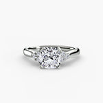 Solitaire with Cluster Shoulders 2-setting-The Diamond Setter