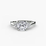 Solitaire with Cluster Shoulders 2-setting-The Diamond Setter