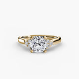 Solitaire with Cluster Shoulders 2-setting-The Diamond Setter