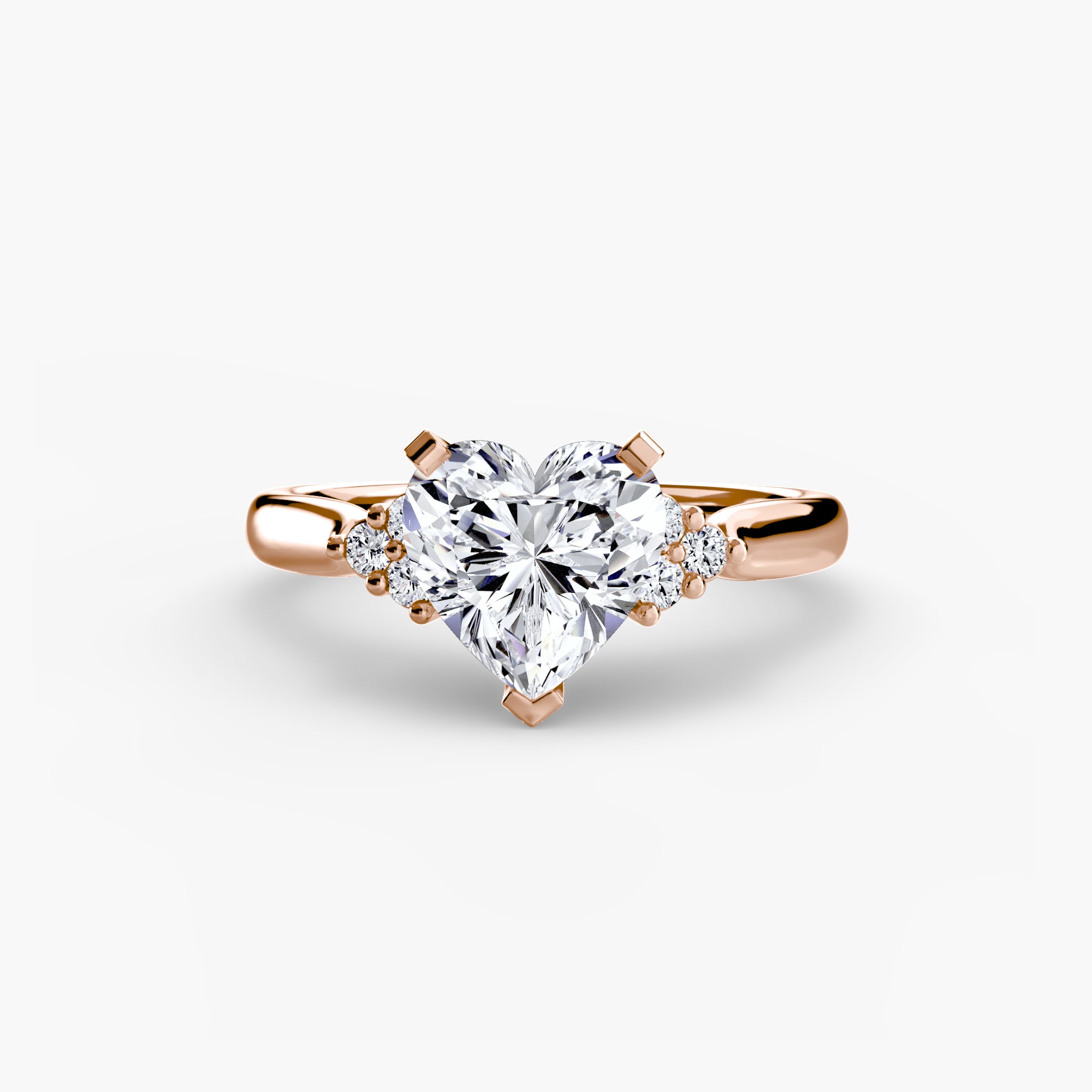 Solitaire with Cluster Shoulders 2-setting-The Diamond Setter