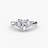 Solitaire with Cluster Shoulders 2-setting-The Diamond Setter
