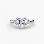 Solitaire with Cluster Shoulders 2-setting-The Diamond Setter