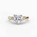 Solitaire with Cluster Shoulders 2-setting-The Diamond Setter