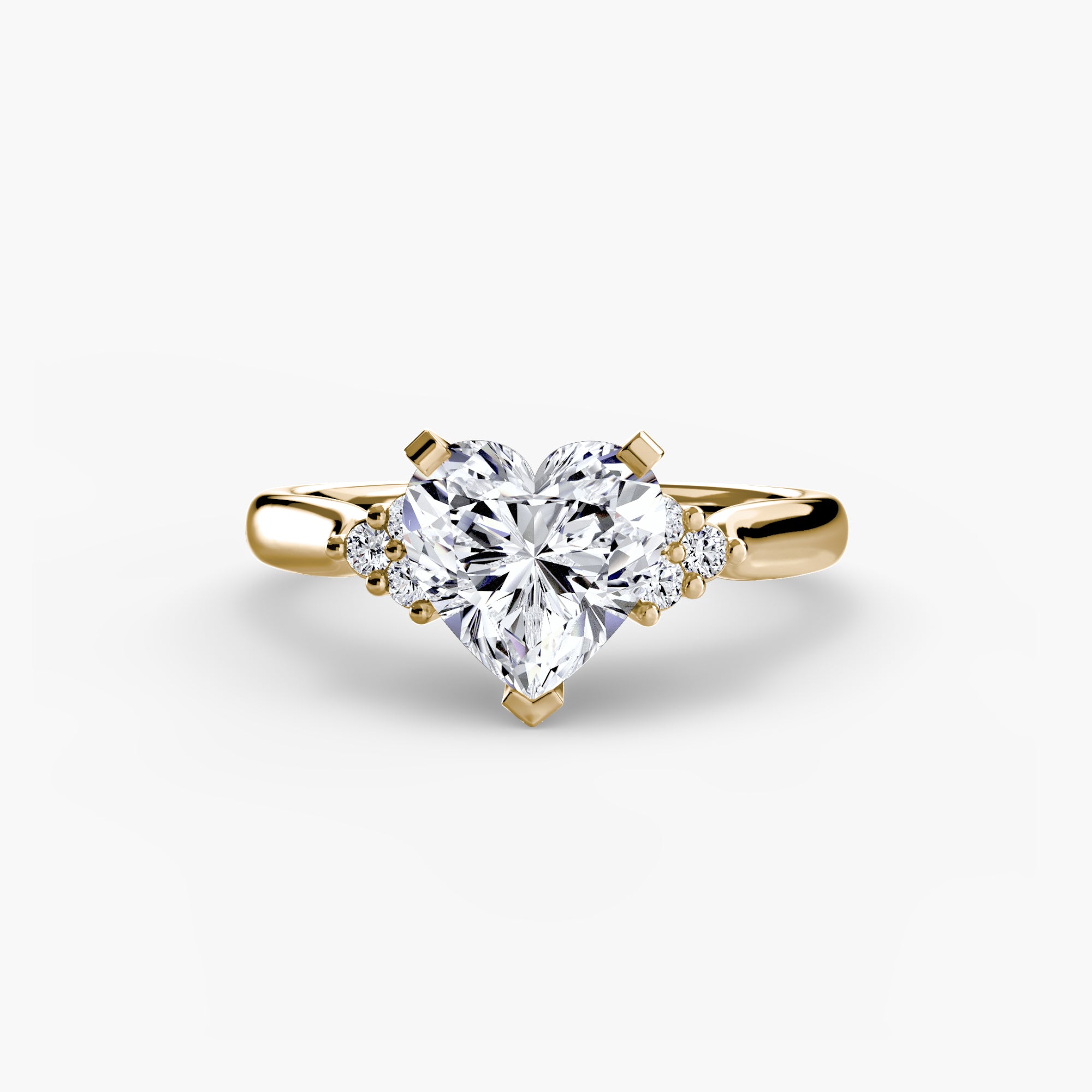 Solitaire with Cluster Shoulders 2-setting-The Diamond Setter