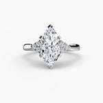 Solitaire with Cluster Shoulders 2-setting-The Diamond Setter