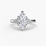 Solitaire with Cluster Shoulders 2-setting-The Diamond Setter