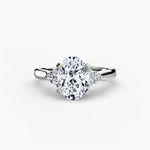 Solitaire with Cluster Shoulders 2-setting-The Diamond Setter