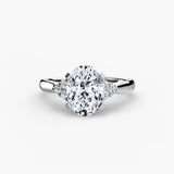 Solitaire with Cluster Shoulders 2-setting-The Diamond Setter
