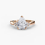 Solitaire with Cluster Shoulders 2-setting-The Diamond Setter