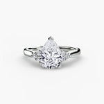 Solitaire with Cluster Shoulders 2-setting-The Diamond Setter