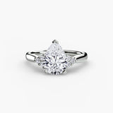 Solitaire with Cluster Shoulders 2-setting-The Diamond Setter