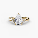 Solitaire with Cluster Shoulders 2-setting-The Diamond Setter