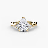 Solitaire with Cluster Shoulders 2-setting-The Diamond Setter